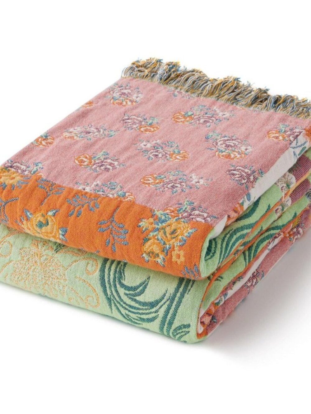 100% Cotton Boho Throw Blanket for Home Decor – Classic Farmhouse Quilt Bedding